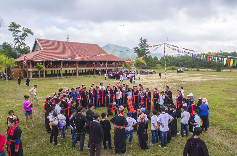 Hội làng Bằng Cả được tổ chức tại Khu Bảo tồn văn hoá người Dao Thanh Y. Ảnh: Khánh Giang.