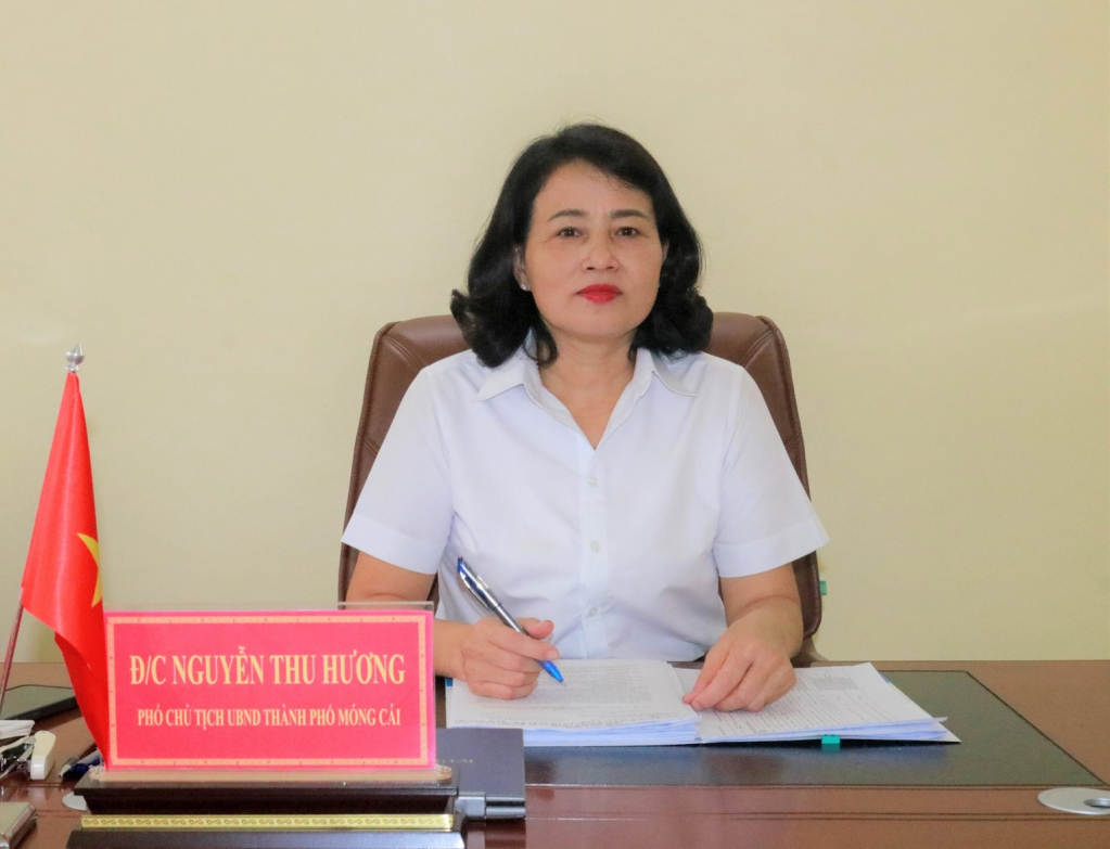 Bà Nguyễn Thu Hương, Phó Chủ tịch UBND thành phố Móng Cái.